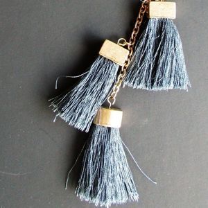 New DIRECTIONS Blue Tassel Necklace